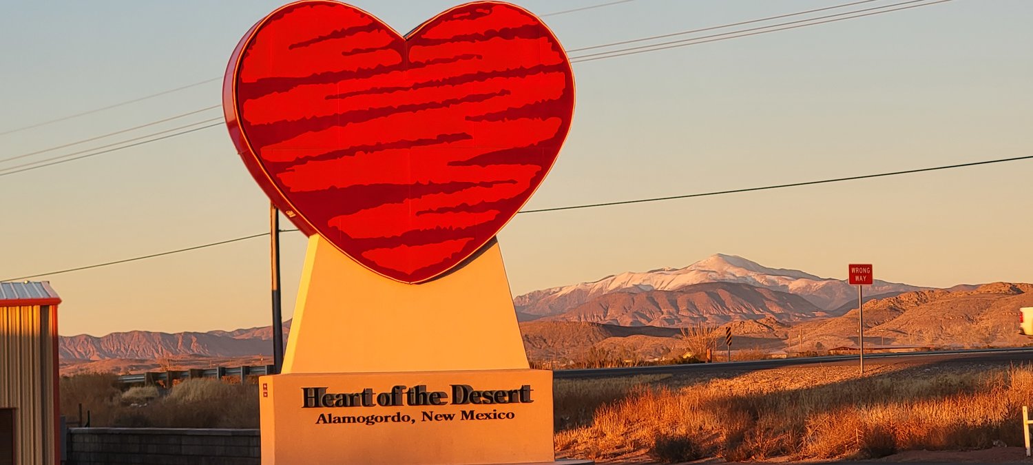 Heart of the Desert sign