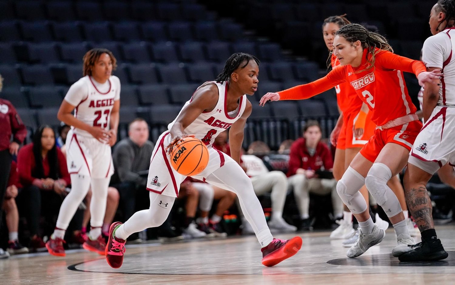 Junior guard Molly Kaiser paced the Aggies with 25 points in their 65-49 defeat of UTRGV in the first round of the WAC tournament.