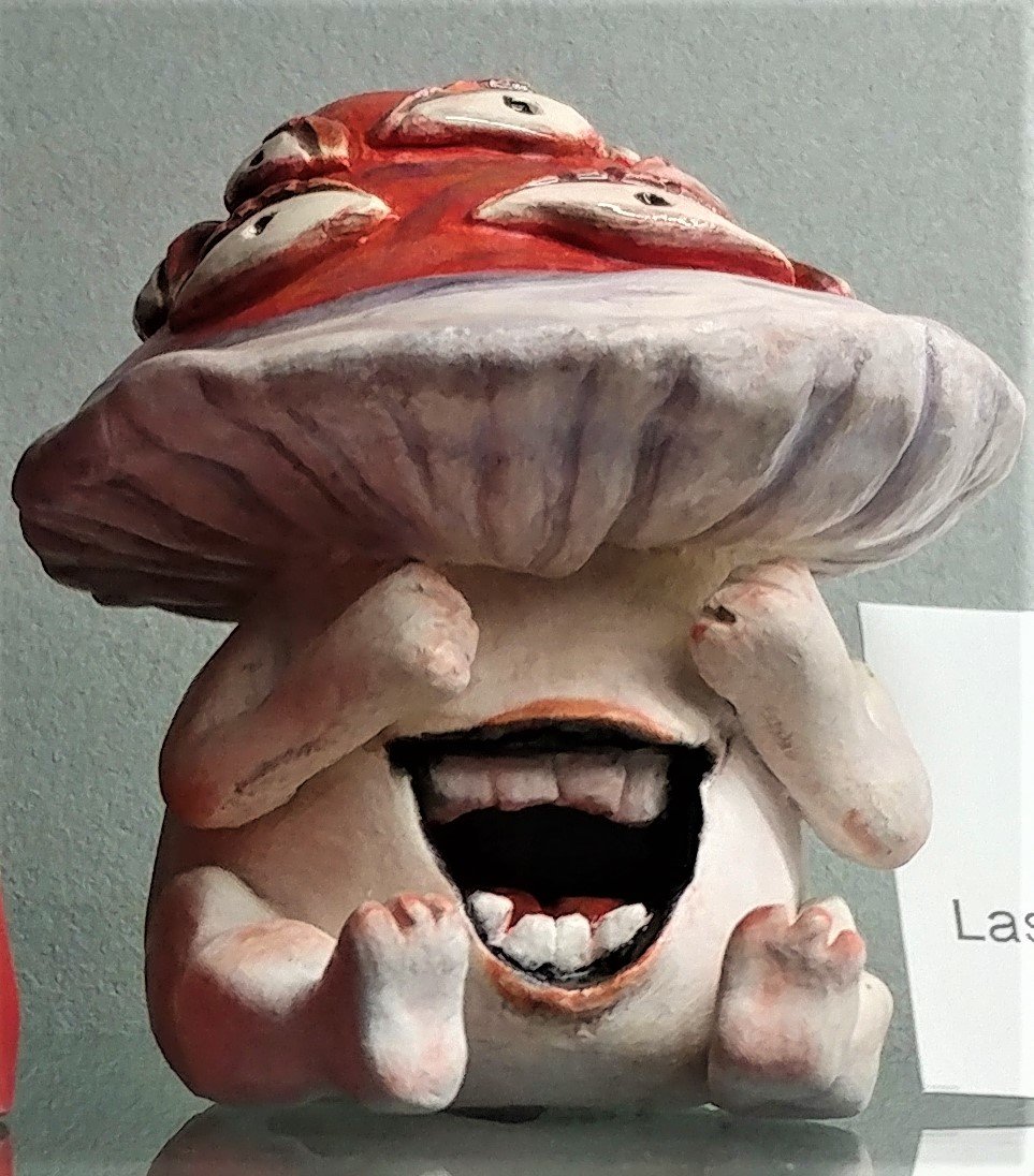 “Mushroom Man,” by Cleo Campbell, 10th grade, Las Cruces High School, ceramic