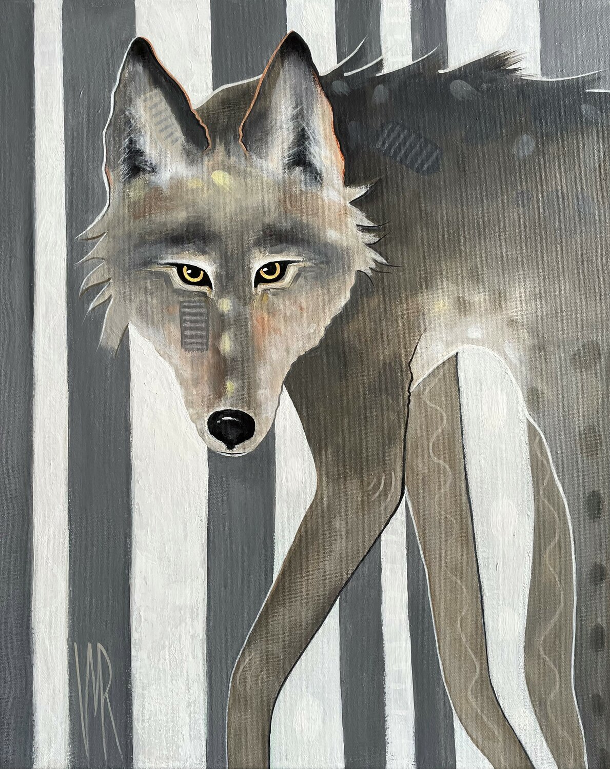 Crossing Boundaries Wolf #3 by Virginia Maria Romero