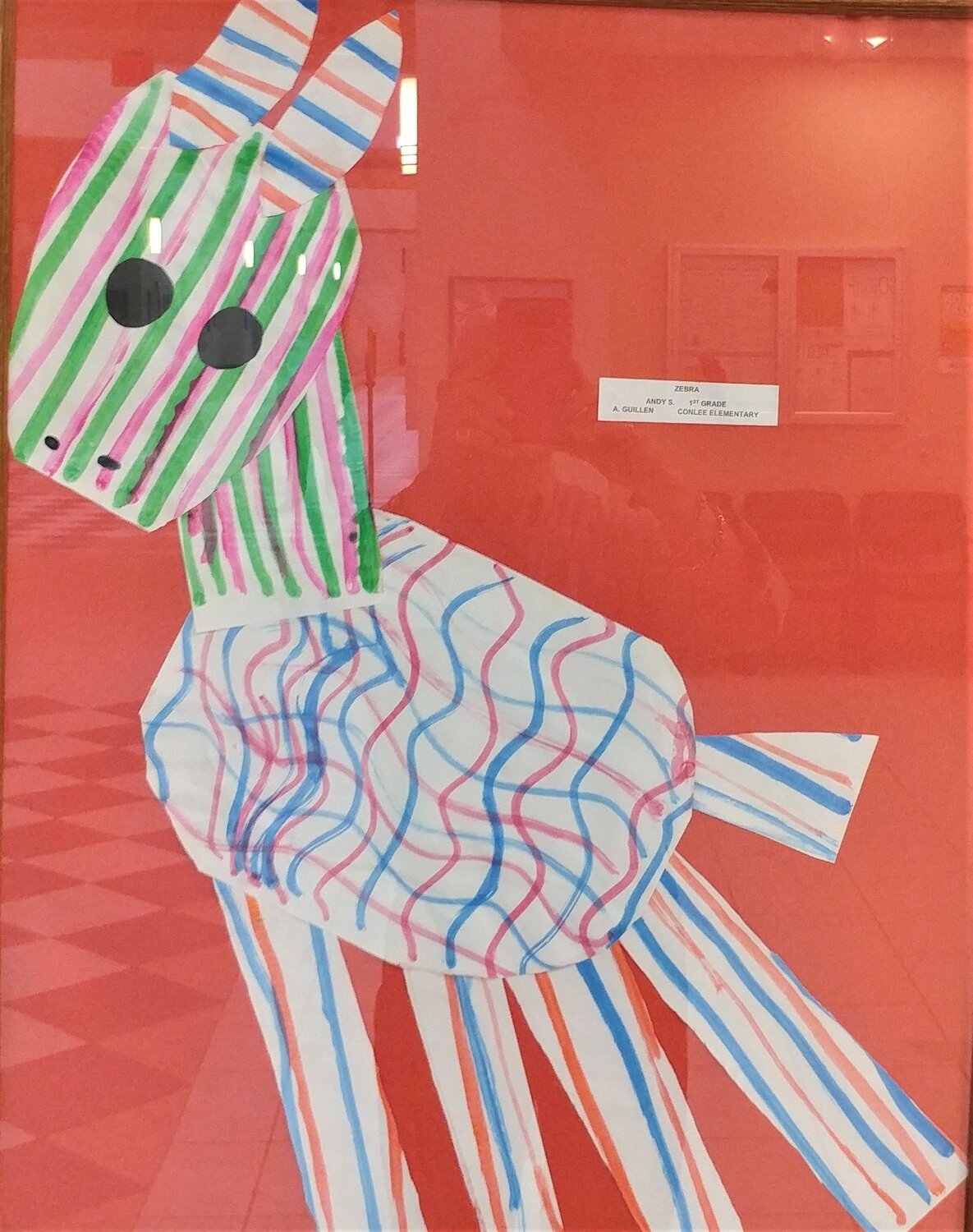 “Zebra,” by Andy S., a first grader at Conlee Elementary School