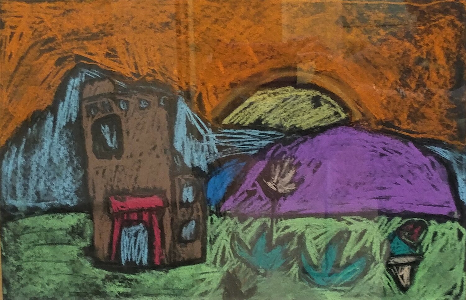 “Purple Mountain,” by Ranyah, a fourth grader at Sonoma Elementary School