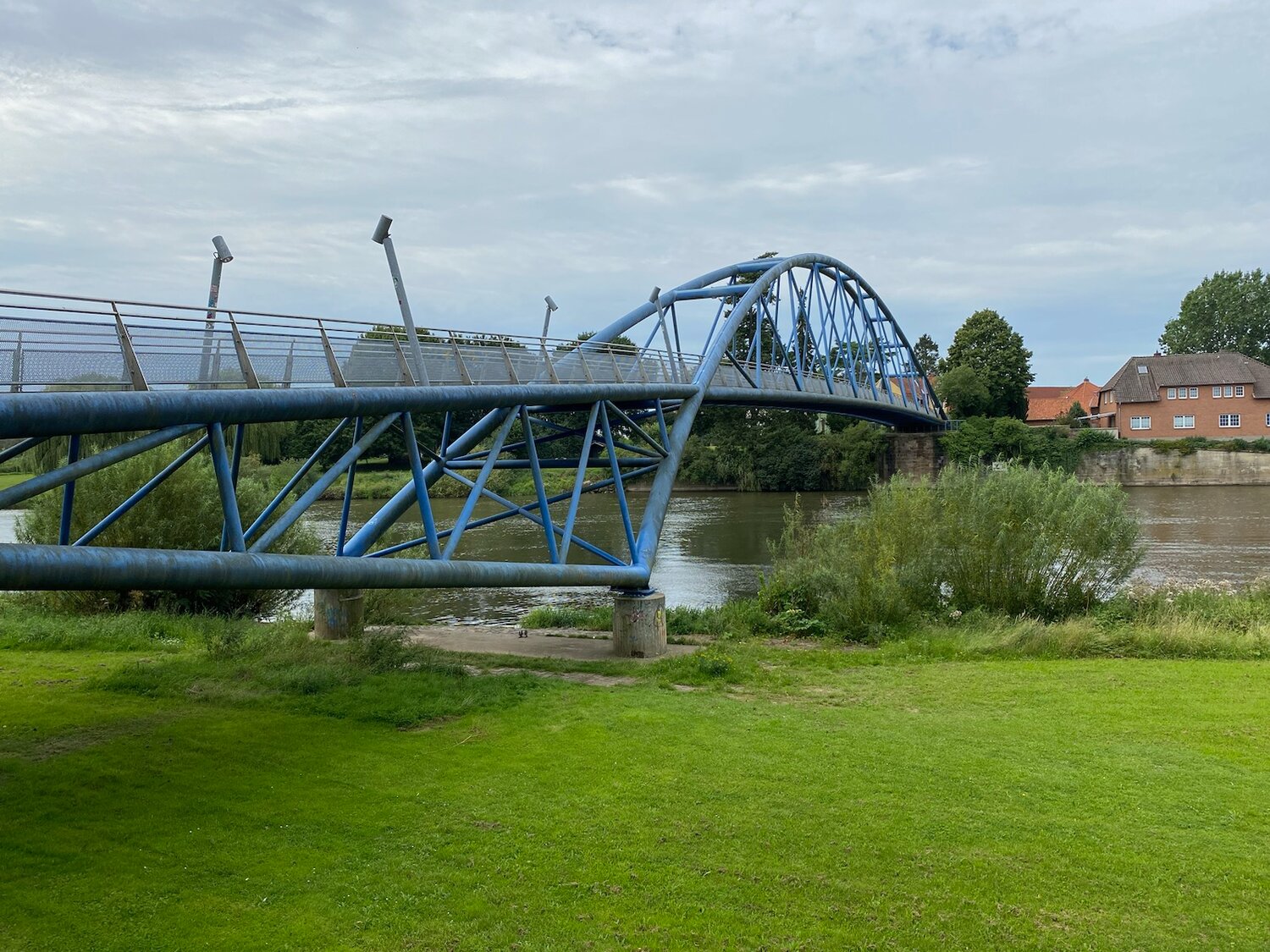 Bridge across the Weser river in Nienburg.