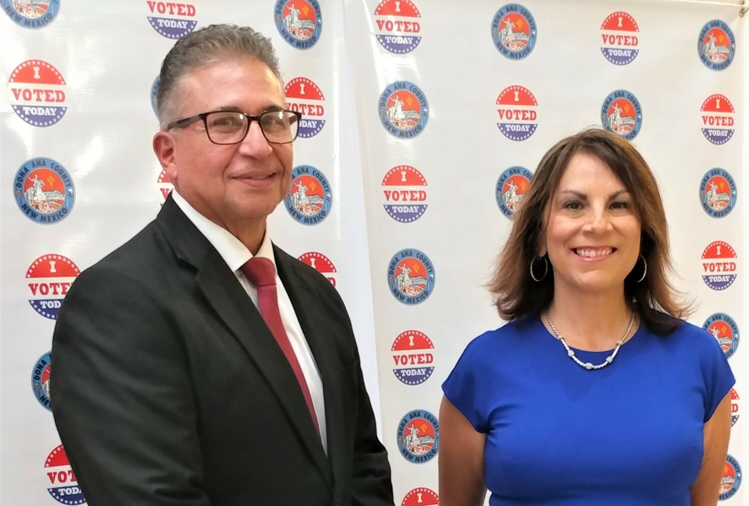 Las Cruces mayoral candidates Eric Enriquez and Kasandra Gandara filed their official candidacy paper work within 15 minutes of each other Tuesday, Aug. 29, at the Doña Ana County Government Center on filing day. As of 11:45, they were the only two candidates who had filed for Las Cruces mayor.
