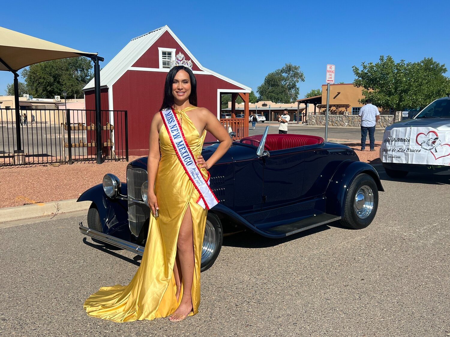 Miss New Mexico 2023, Bianca Wright of Anthony, joined the Diez y Seis de Septembre parade in Mesilla as it prepares to make its way through the town on Saturday, Sept. 16.