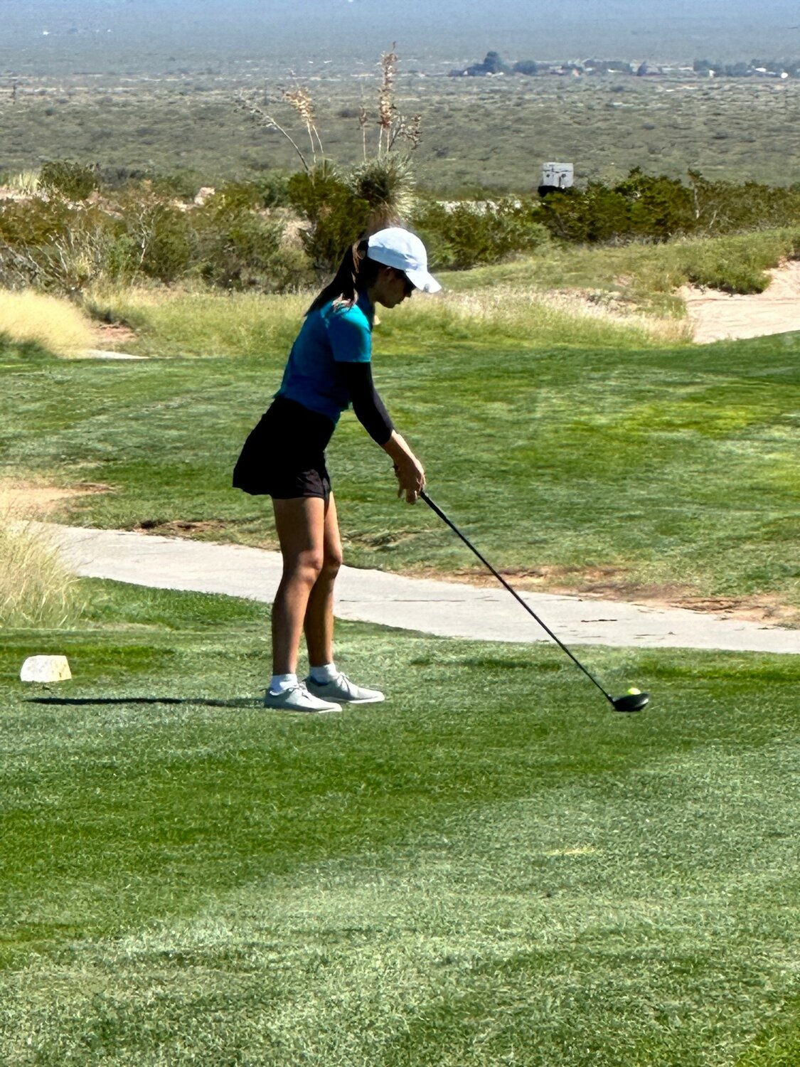 Eleanor Warden of Organ Mountain High School won the girls division at a tournament at Red Hawk Golf Course Sept. 19.