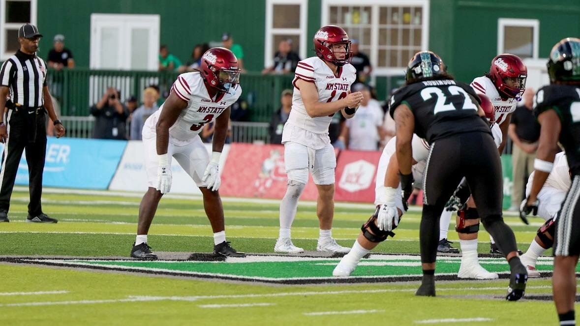Quarterback Diego Pavia will lead the Aggies in their quest for their first Conference-USA victory.