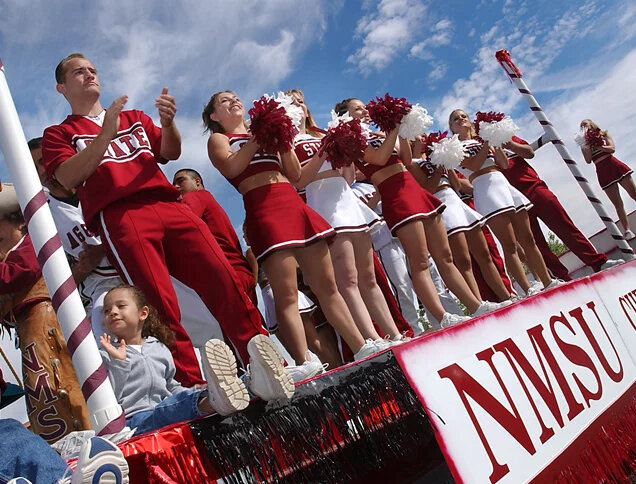 This year’s NMSU Homecoming Parade begins at 9:30 a.m. at the Pan American Center and heads west on University Avenue.