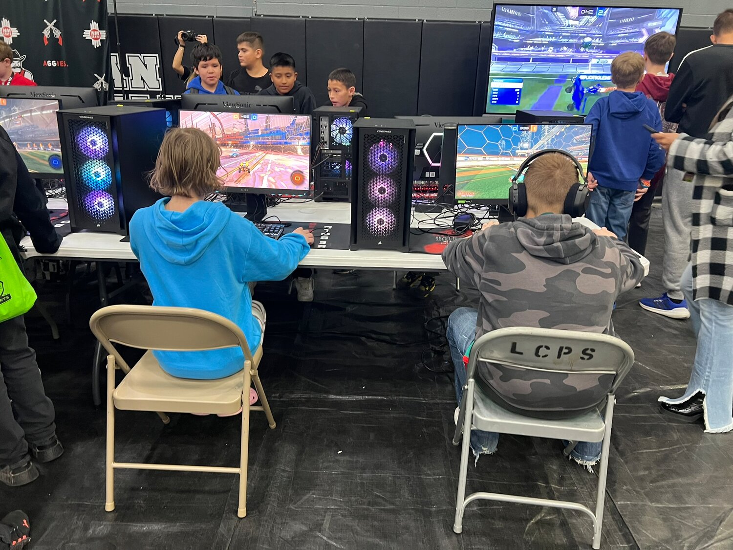 Students from across the school district participate in the LCPS Roadrunner Rally Esports Showcase Nov. 30 at Organ Mountain High School.
