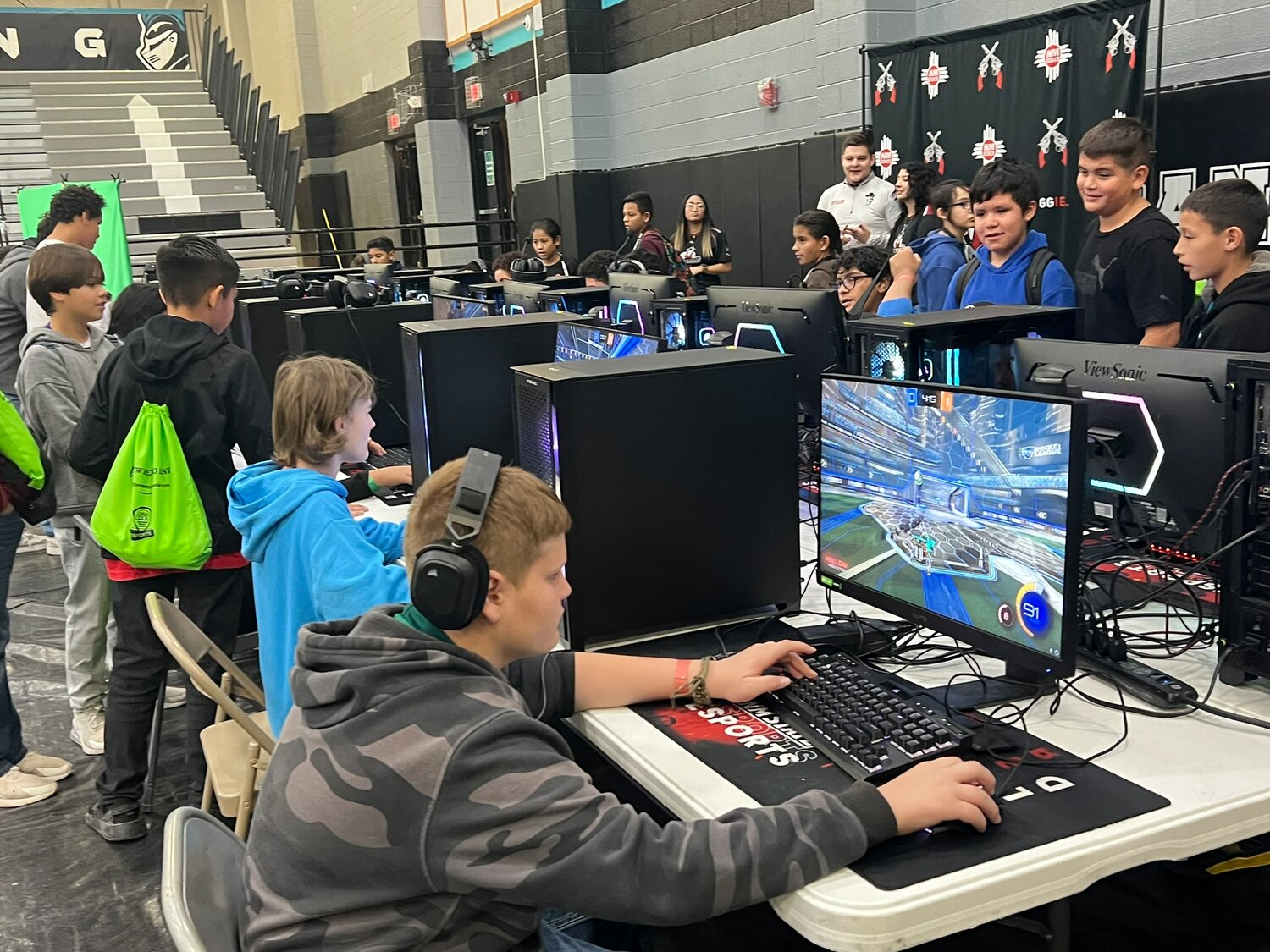 Students from across the school district participate in the LCPS Roadrunner Rally Esports Showcase Nov. 30 at Organ Mountain High School.