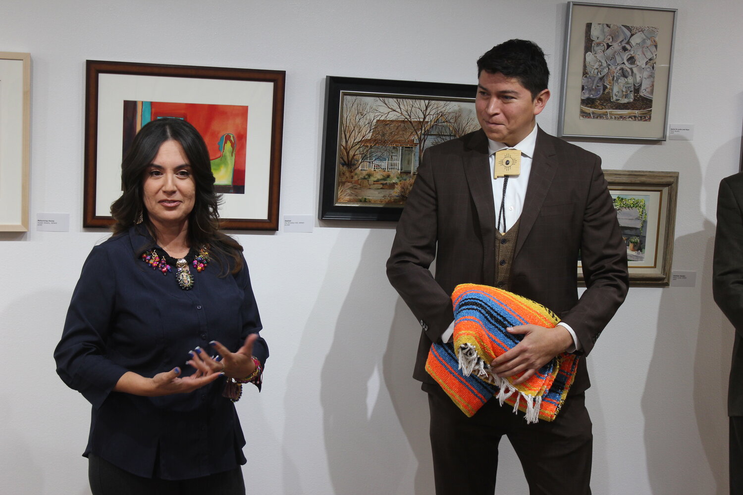 Doña Ana Arts Council executive director Araceli Solis and National Hispanic Cultural Center executive director Zack Quintero discuss the role DAAC will play as the NHCC’s first Cultural Ambassador program in the state.