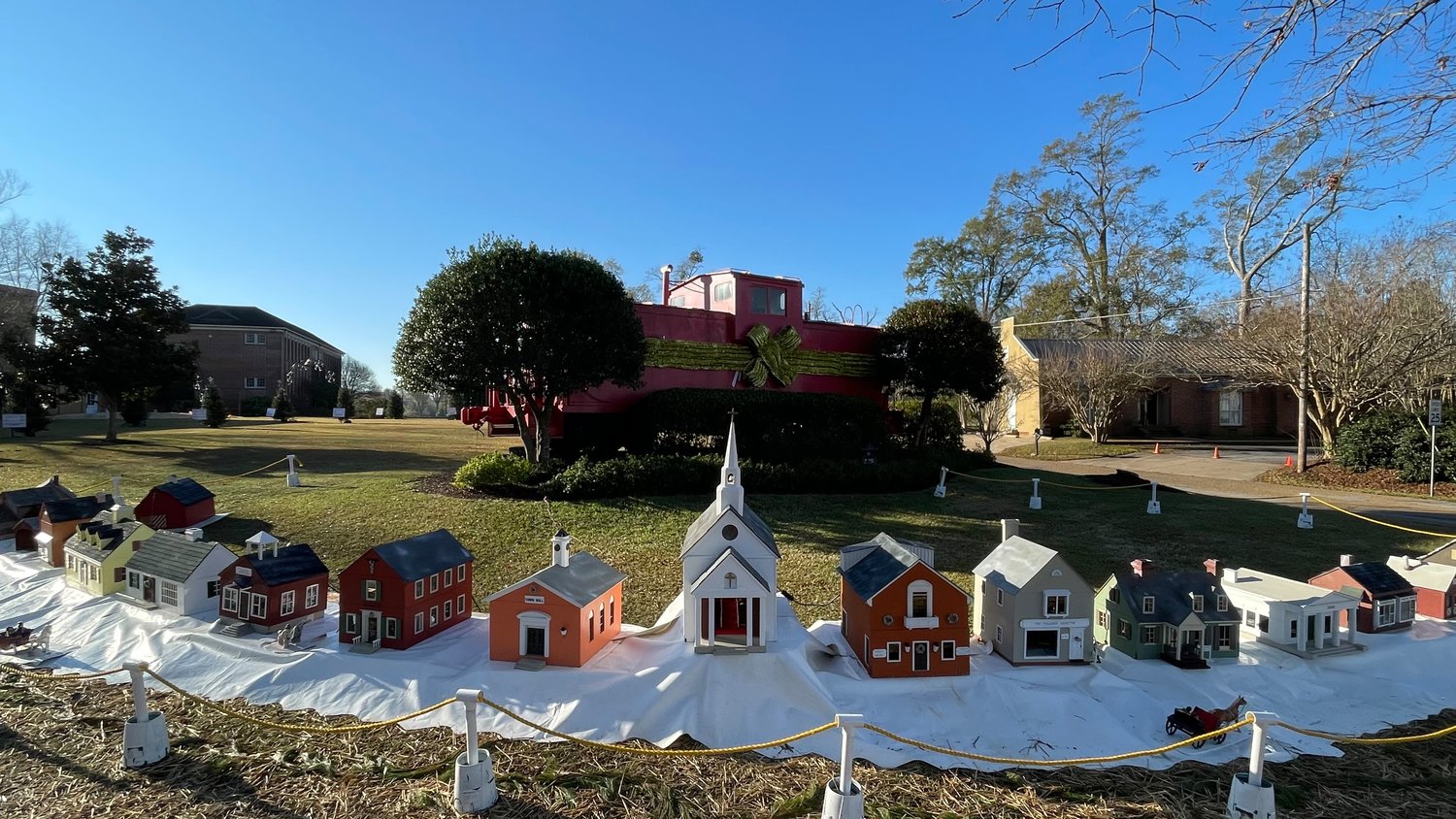 Madison Christmas Village on display
