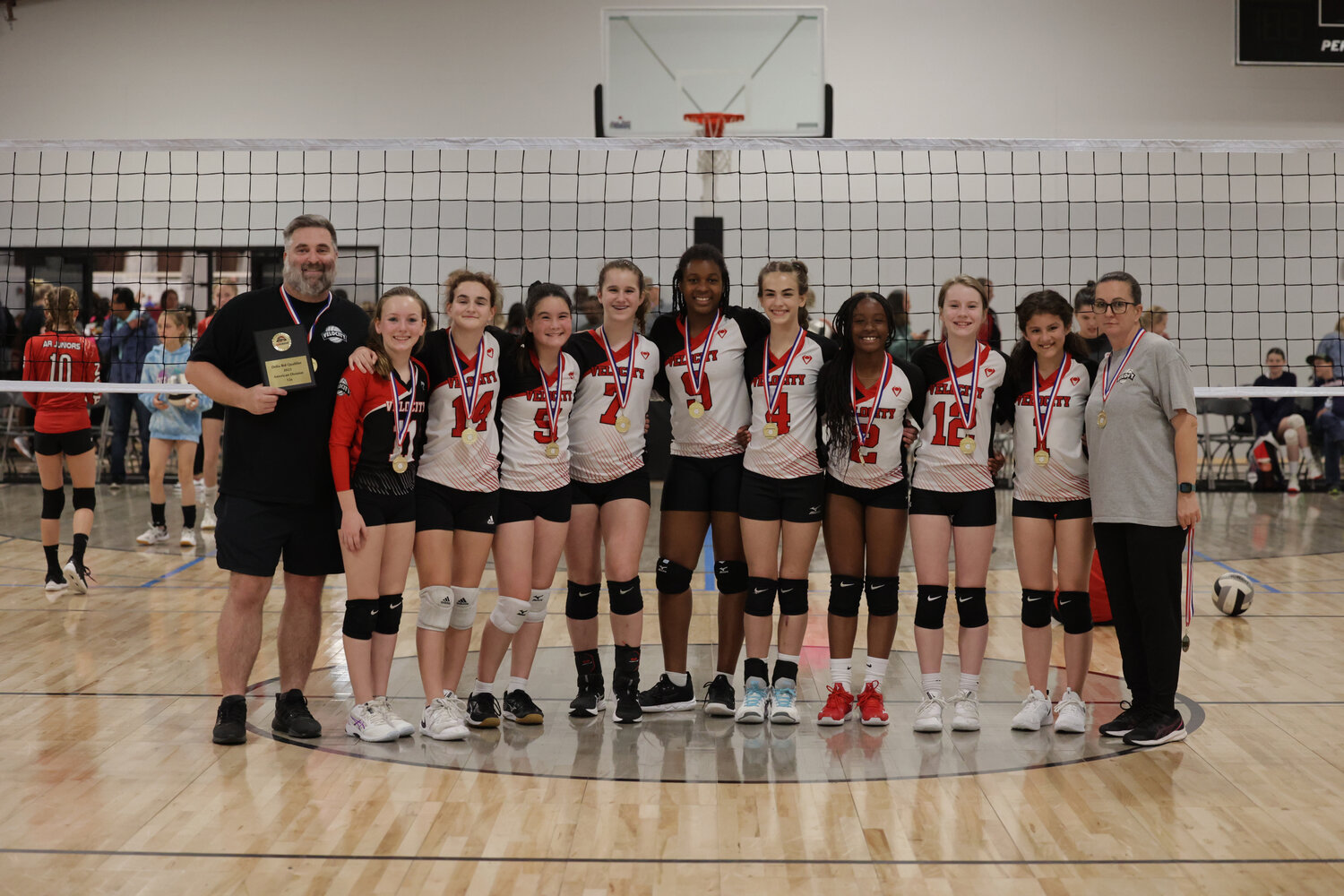 Volleyball team competing nationally
