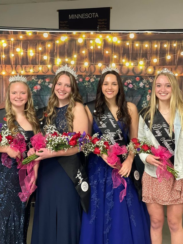 (left to right): Sophie Stelling(attendant), Beth Holst(Princess), Ashlyn Schumacher(attendant), Lexi Yust(ambassador)