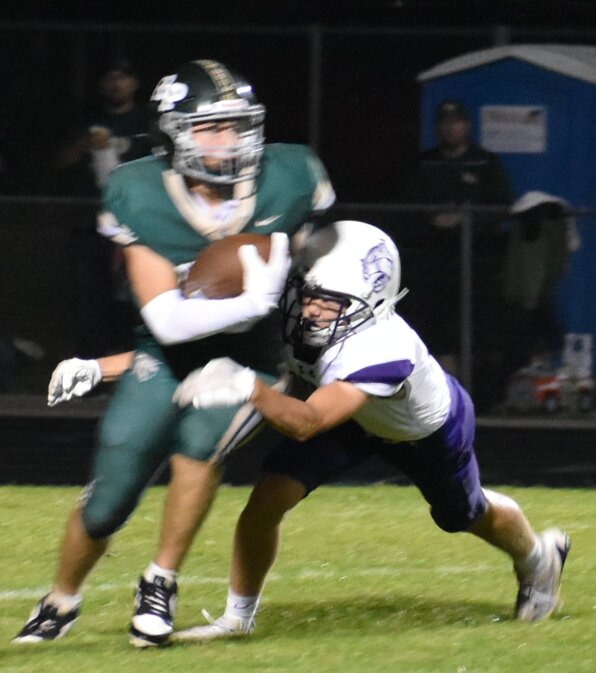 Wildcat Owen Roschen with a nice tackle on a kick return.