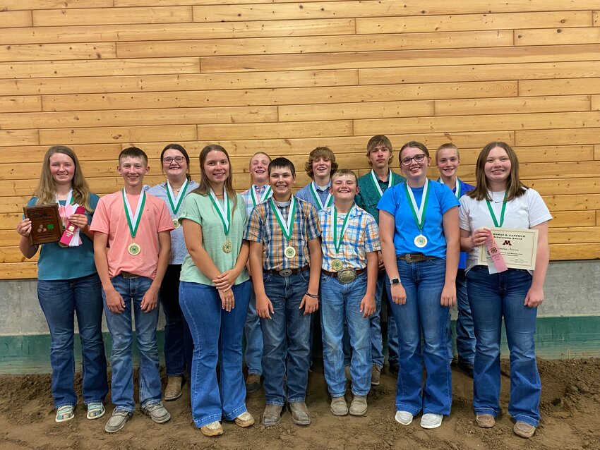 General Livestock Judging Team: Haley Betcher (Goodhue), Blake Stark (Cannon Falls), Lily Hovel (Cannon Falls), Jaclyn Jenson (Welch), William Holz (Cannon Falls), Jeffrey Jenson (Welch), Connor Hyllengren (Cannon Falls), Trevin Dicke (Goodhue), Jakob Jenson (Welch), Avery Stark (Cannon Falls), Matthew Holz (Cannon Falls), Kendra Neeser (Red Wing)