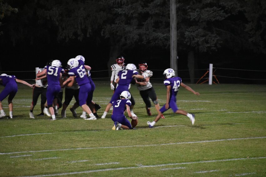 Wildcat kicker Cristian Manarez adding an extra point vs KW