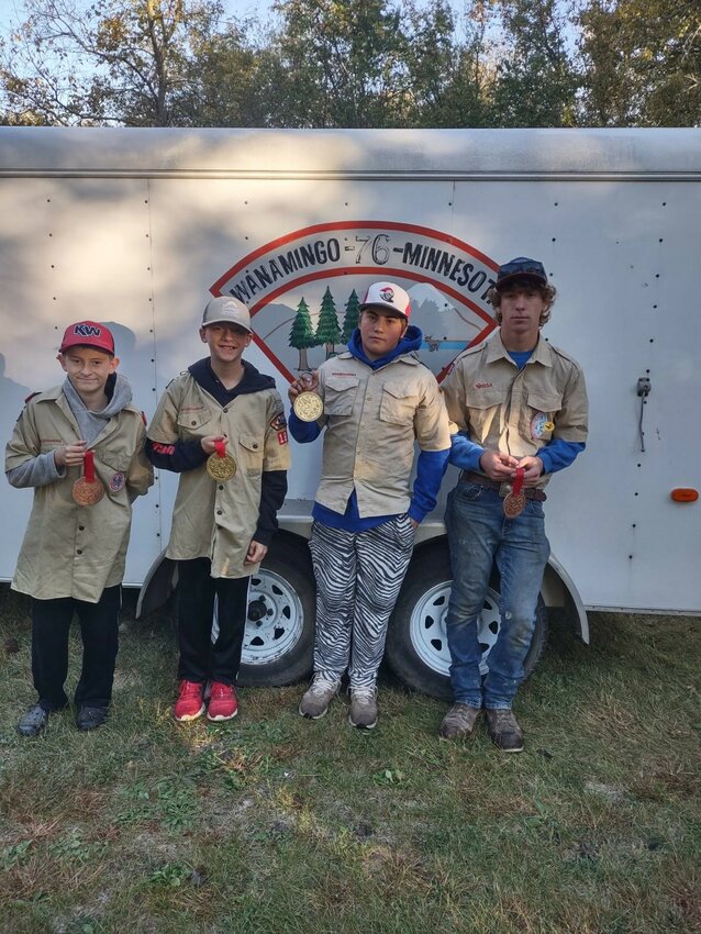 Left to right - Aiden Vadner, Alex Vadner, Jacob Coffey and Joe Coffey, Jr