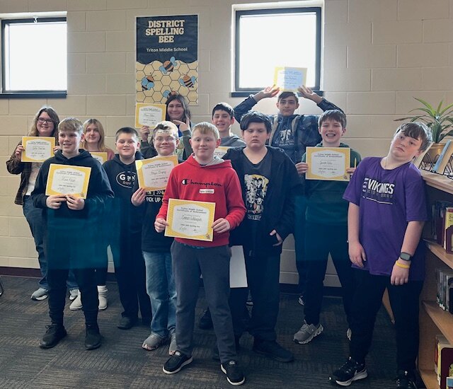 Front Row (L-R): Liam Klein, Kaiven Wondra, Bryce Dupey, Connor Schleusner, Elijah Duenes, Jaxon Fate, Cheyton Dominie.  Back Row (L-R): Julia Stanton, Faith Jeter, Olivia Allen, Matias Jara, Blake Freerksen