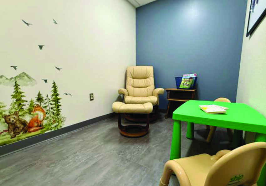 With a bit of paint, a new chair and space for young siblings, the lactation room for visitors to Rice County government buildings in downtown Faribault is much more welcoming.