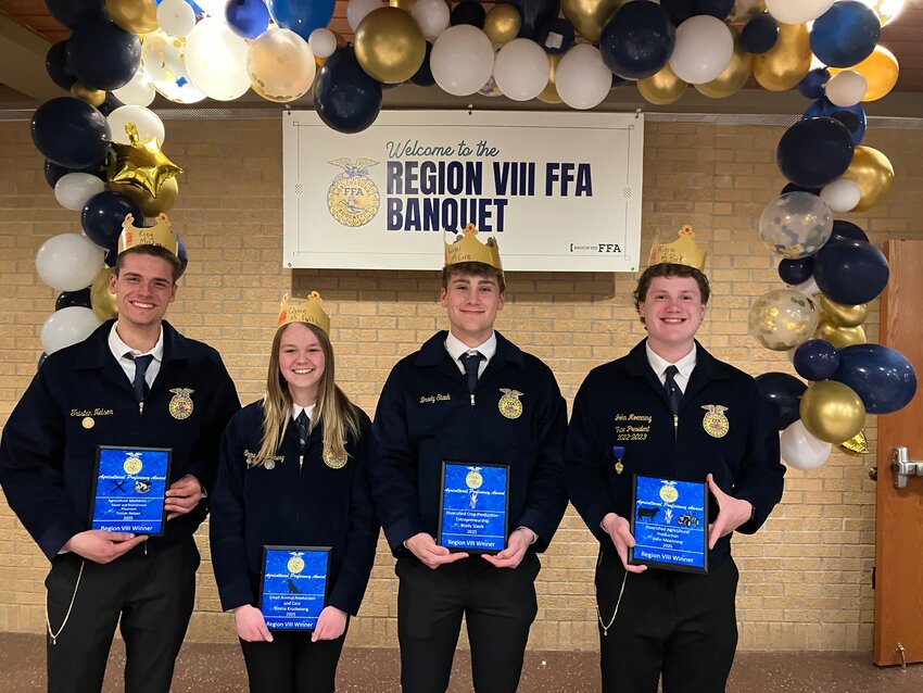 left to right: Tristan Nelson, Emma Kruckeberg, Brady Staub and John Moenning