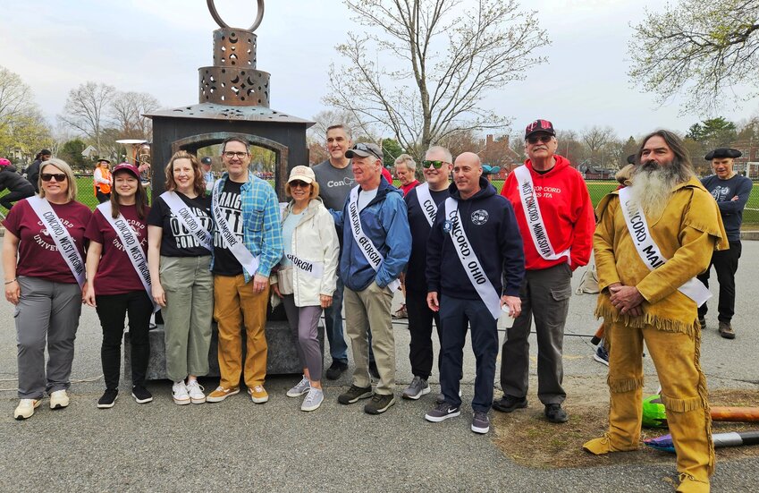 Parade participants from Concords around the country including Emery Kleven representing West Concord and Concord, Minnesota