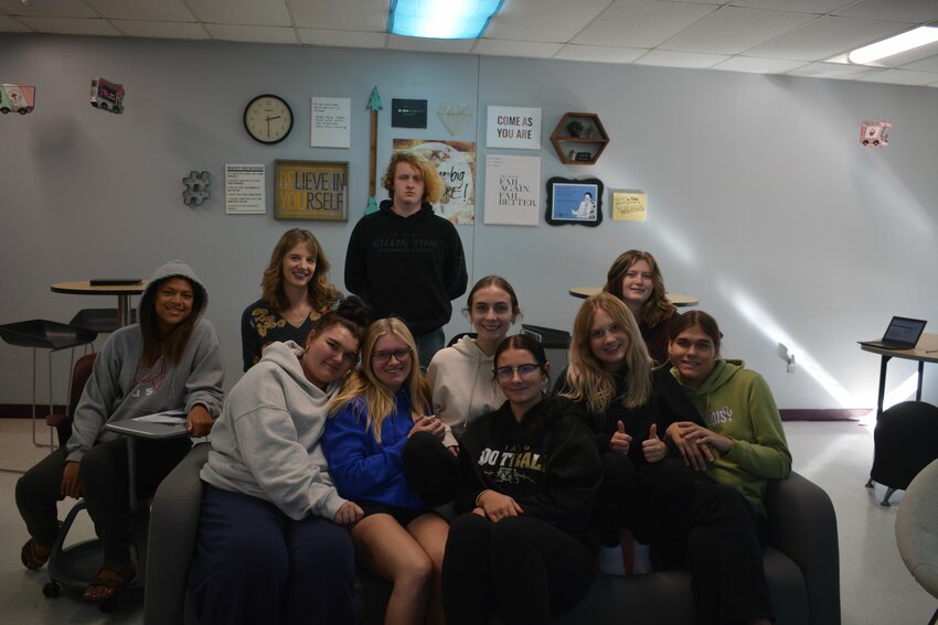 Pictured Left to Right: Row 1 Nallah Cain, Abrielle Emanuel, Greta Giesler, Hailey Ball, Damian Radke   Row 2 Kaliyah Eckhoff, Anne Wotherspoon, Alekz Wilkox, Riley Cummings, RoseLyn Liudahl.  Not Pictured Candice Tompson