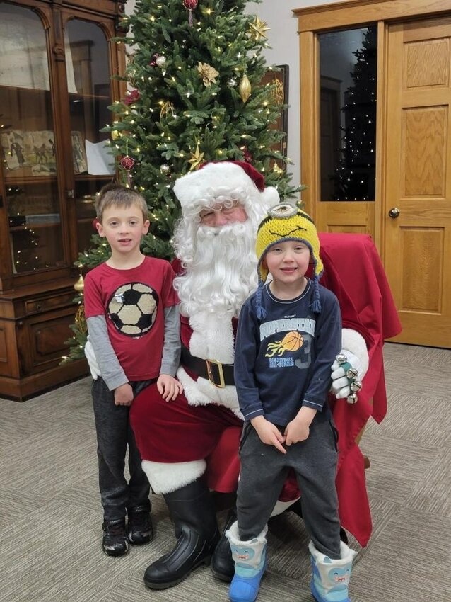 Santa greeted kids at Heritage Bank in Dennison Saturday December 13th