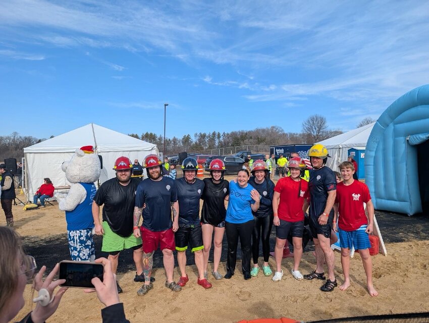 Left to right is Joe Budin, Dylan Woodcock, Kyle Benson, Gracie Grunklee, Cassie Rocco, Michaela Neuzil, Parker Woodmun, Jake Froyum, Eli Woodmun, Tyler Woodmun. Not pictured is Chad Finne who also jumped.