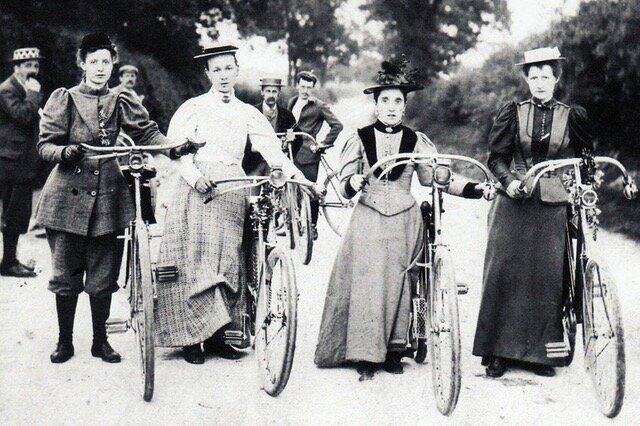 Women gained independence and mobility when the Safety bike was introduced in the 1880s&rsquo;