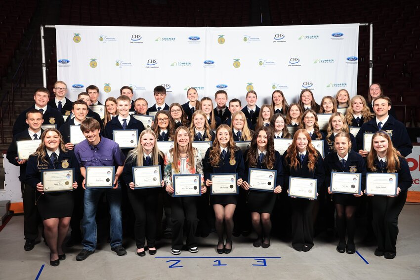 The James W. Tracy Scholarships were presented to a large group of FFA members. Congratulations to Mattea Quigley and Wyatt Herman!