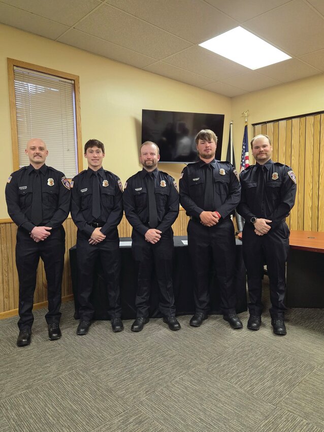 Left to right: Drew Weidner, Collin Otto, Cole Gerold, Ruben Kriesel, Logan Kornovich