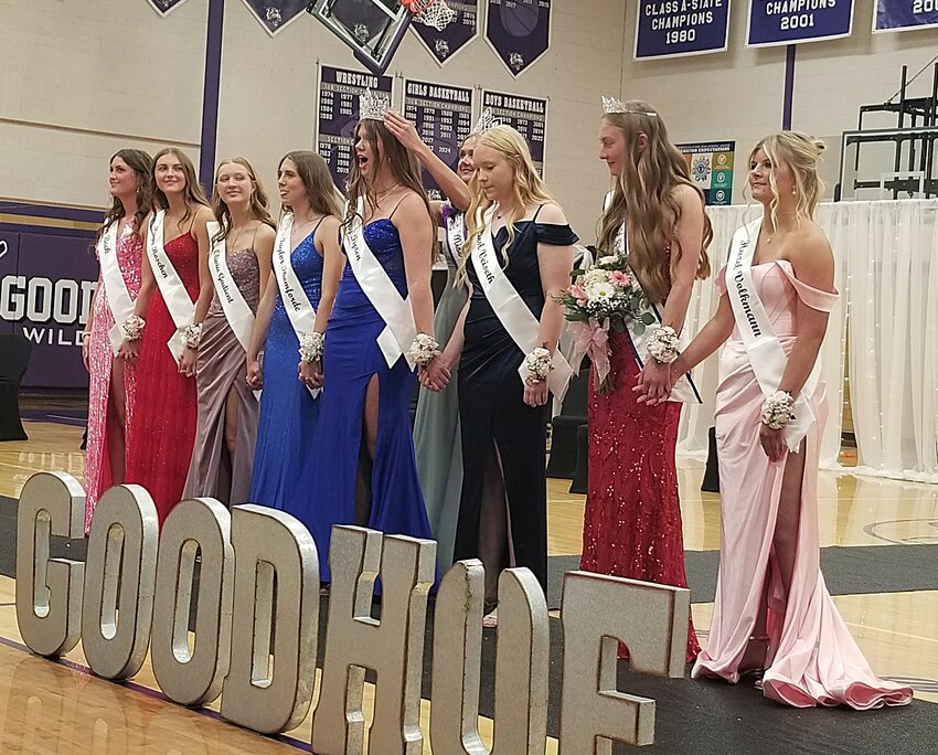Avery Tipton reacts to being crowned Miss Goodhue 2026 during the coronation ceremony June 12th.