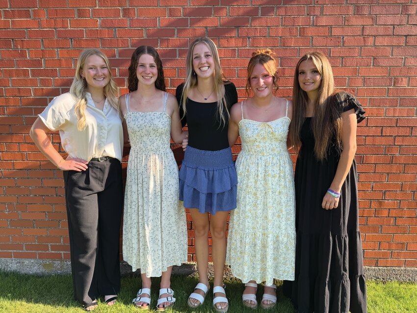Left to right &ndash; Schuyler Sullivan, Autumn Froyum, Emma Braithwaite, Jaiden Baumgartner, and Grace Freiderich