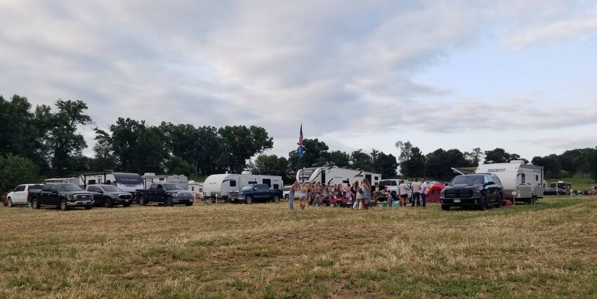 Tents and campers of all sizes filled an area of the Wheat Trail Festival grounds.