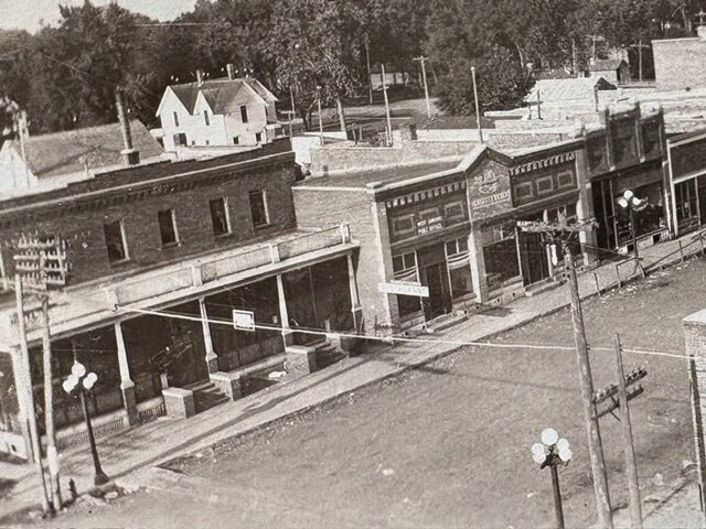 Hotel West Concord, on the left, in its early days, circa 1916.