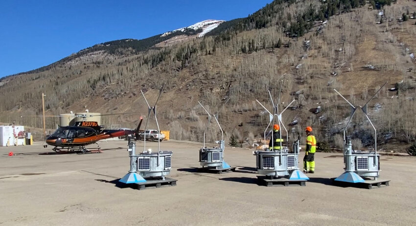 In preparation for the upcoming winter season, Colorado Department of Transportation crews prepare and place avalanche mitigation equipment above the highway on multiple southwest Colorado mountain corridors.
