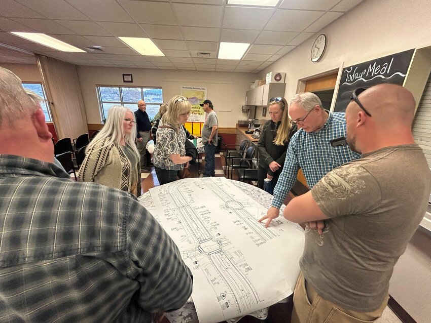 Representatives of Colorado Department of Transportation explain main street resurfacing project plans to the public at a community meeting held at Ross Aragon Community Center on April 4.