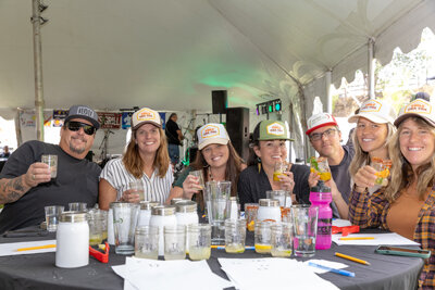 Photo courtesy Jacque Aragon
The judges and event coordinator for the margarita competition at last weekend’s Mountain Chile Cha Cha smile for a picture. Left to right are Randy Walker, Becky Deitemeyer, event coordinator Jen Lister, Olivia Modern, Chris Pitcher, Nikki Macomber and Melissa Buckley.