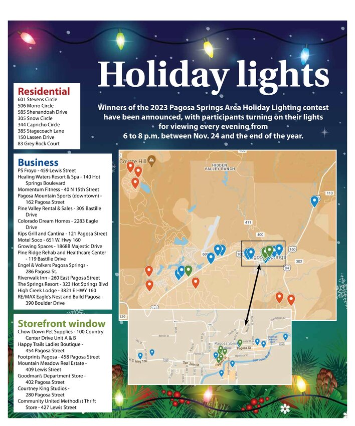 Holiday Lighting Contest winners announced - The Pagosa Springs Sun - Vimarsana News