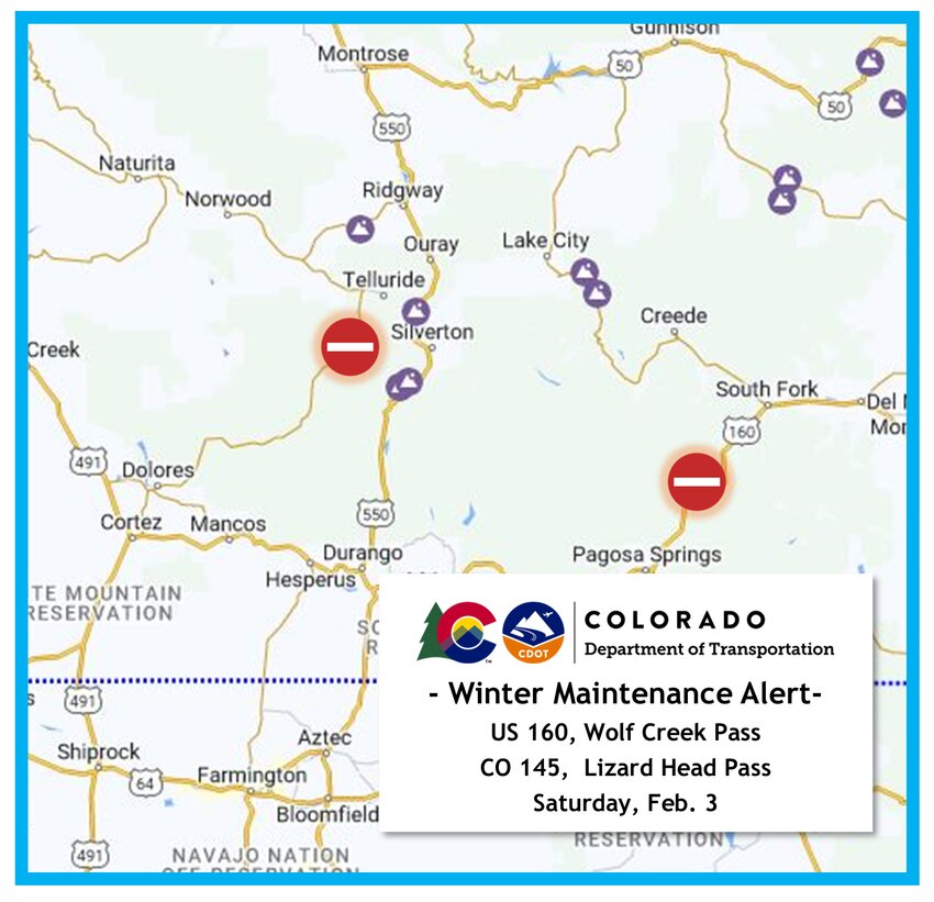 US 160 Wolf Creek Pass to close early Saturday morning for maintenance - Vimarsana News