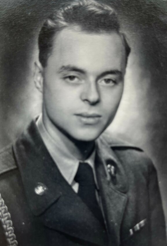 Peter Laue in 1953 while serving in the U.S. Army, stationed in Germany. He served from 1953 to 1955.