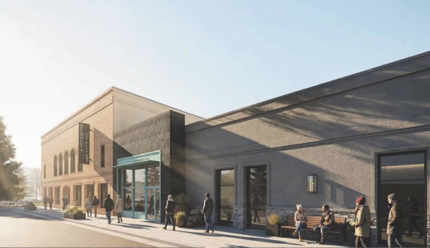 A rendering shows the proposed renovation design for the building at 449 San Juan St., which formerly served as the Archuleta County Courthouse.