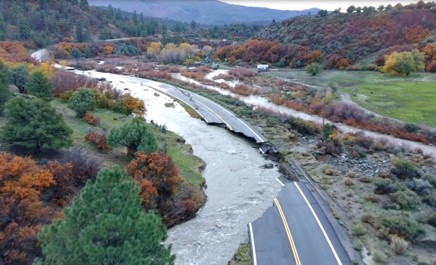 Heavy rains and increased levels in rivers and streams on Oct. 23 led to widespread damage. The San Juan River reached its second-highest level on record.
