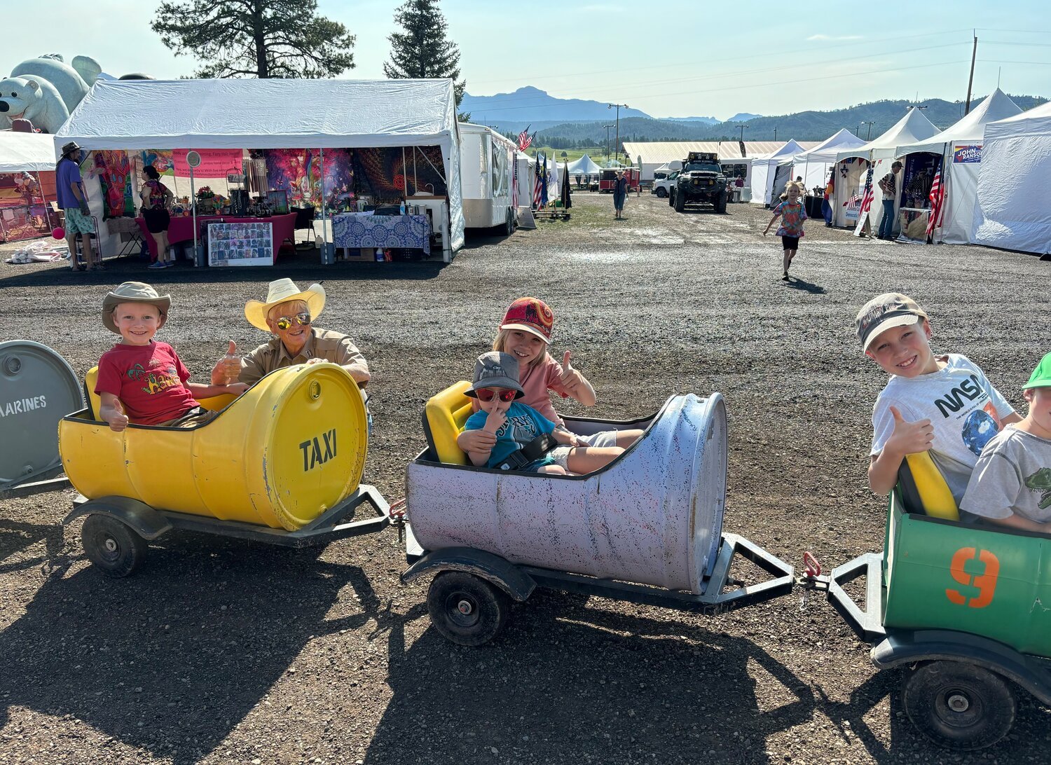 A member of the San Juan Rangers pauses for a bit of fun while insuring safe and efficient parking at the Archuleta County Fair last week. To volunteer or receive info about the Rangers, text (352) 424-4447 or email Ljmetallo@gmail.com.