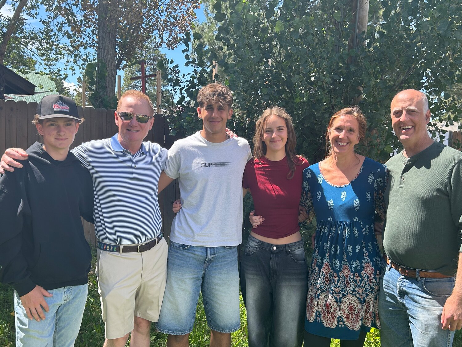 Rotary International has a worldwide student exchange program that Pagosa Springs Rotary Clubs have participated in since 1991. Tommy Nigro is the current inbound student from Zevio, Italy. Anja Nasralla is the current outbound student living in Alicante, Spain. Pictured, left to right, are host family Deglan and Graham Denen, Nigro, Nasralla, and Carole and Dave Nasralla.