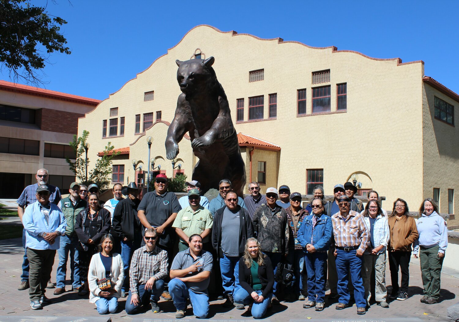 Attendees of the Native American Graves Protection and Repatriation Act meeting gather for a photo at Adams State University. The purpose of the September meeting was to review, update and re-commit to a locally special agreement aimed at enhancing the intent of the Native American Graves Protection and Repatriation Act.