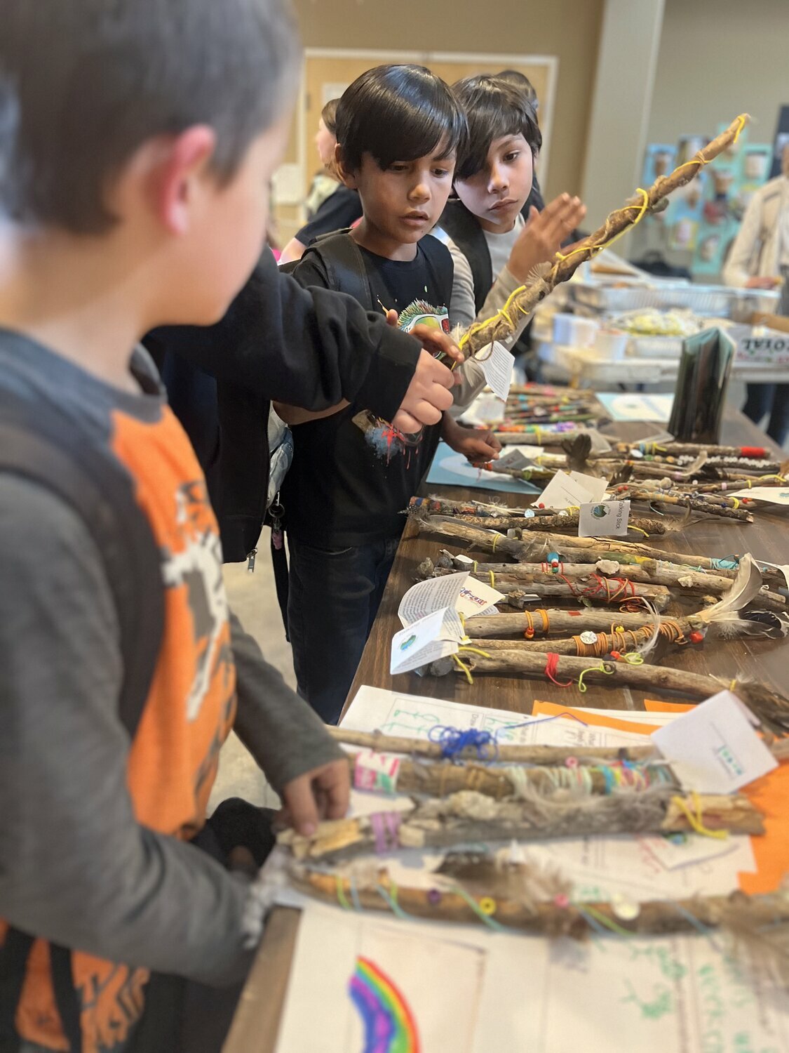Pagosa Peak Open School students share their talking pieces and writing with the community during the school’s Restorative Practice Showcase on Jan. 16.