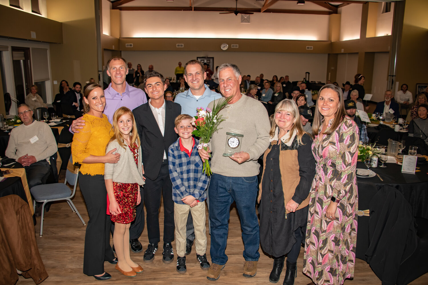 Larry Ash, pictured with his family, was named the 2024 Citizen of the Year at last week’s Chamber Gala.