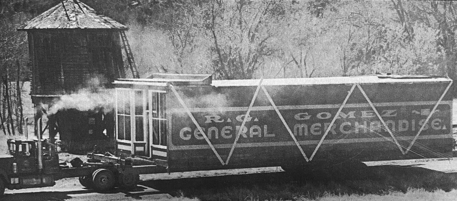From the March 23, 2000, Pagosa SUN — The Gomez Store is on a truck and bound for a new home. A Pagosa Junction landmark since 1911, the store leaves behind an old friend, the railroad water tower. In former times, Denver and Rio Grande Railroad trains chugged through Pagosa Junction. Passengers and local residents bartered with members of the Gomez family. The store with all of its contents has found a new home at the Fred Harman Art Museum in Pagosa Springs.